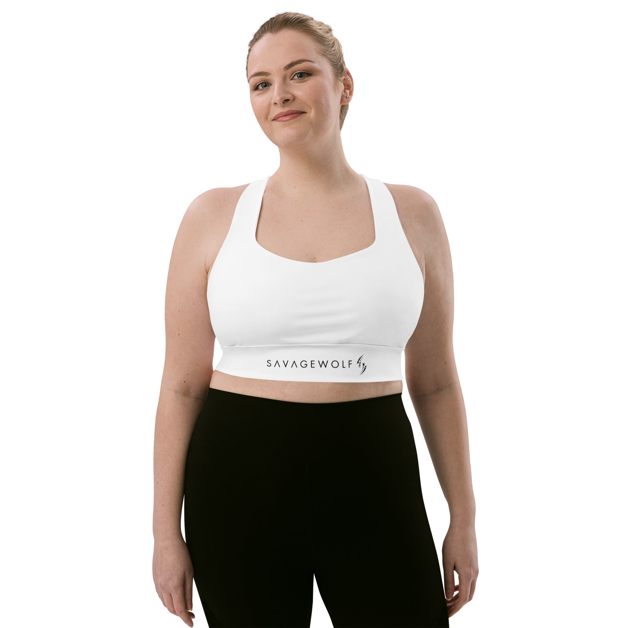 SavageWolf™ | Black&White Premium Longline Sports Bra