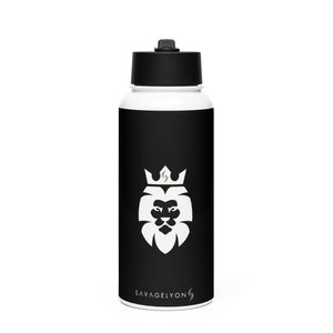 SavageLyon™ | Black&White Premium stainless steel water bottle