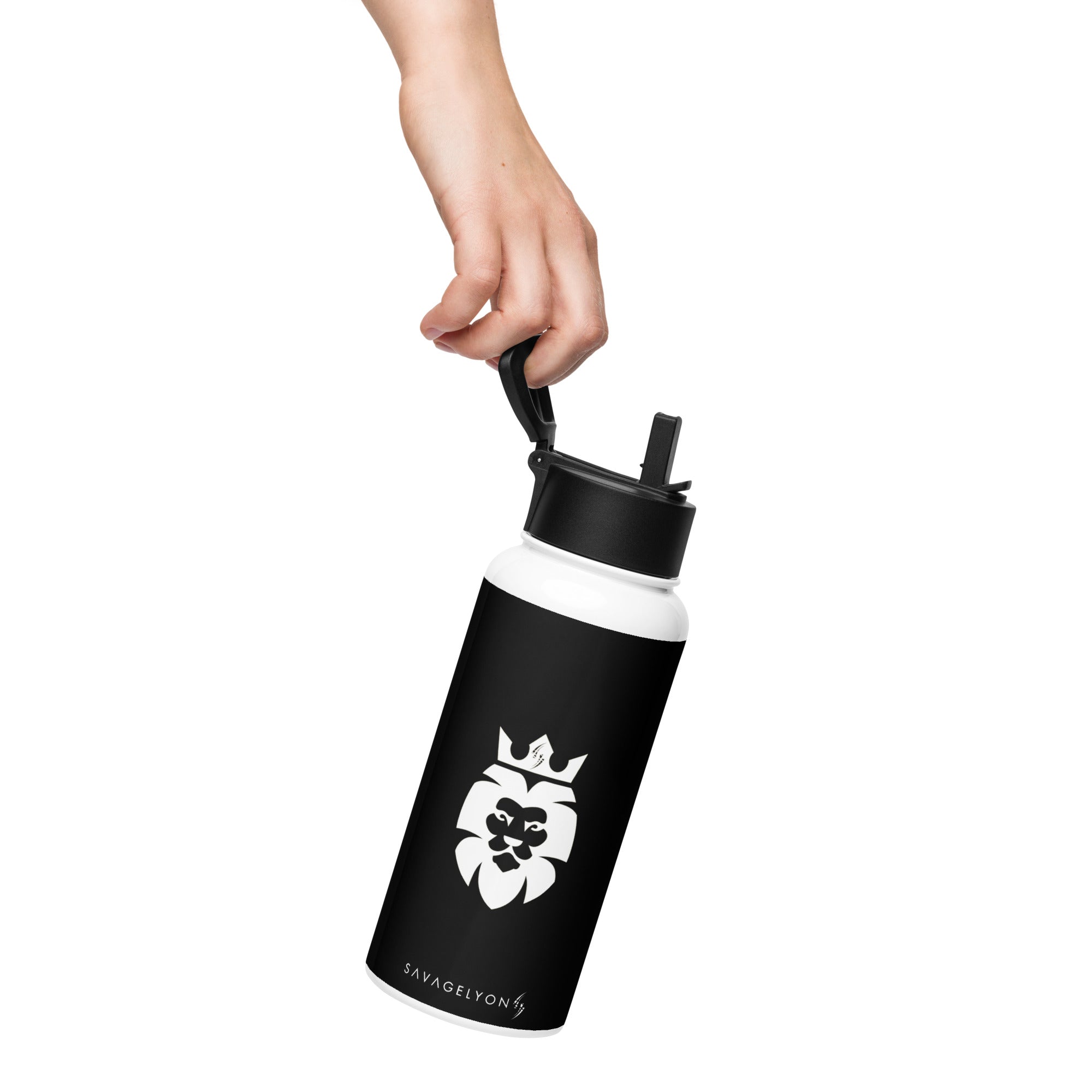 SavageLyon™ | Black&White Premium stainless steel water bottle