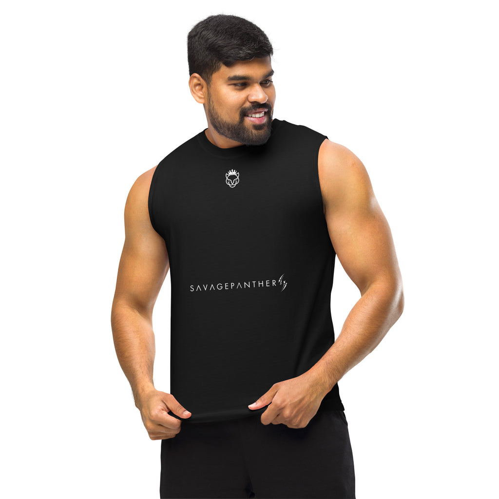 SavagePanther™ | Black&White Sleeveless Muscle Shirt