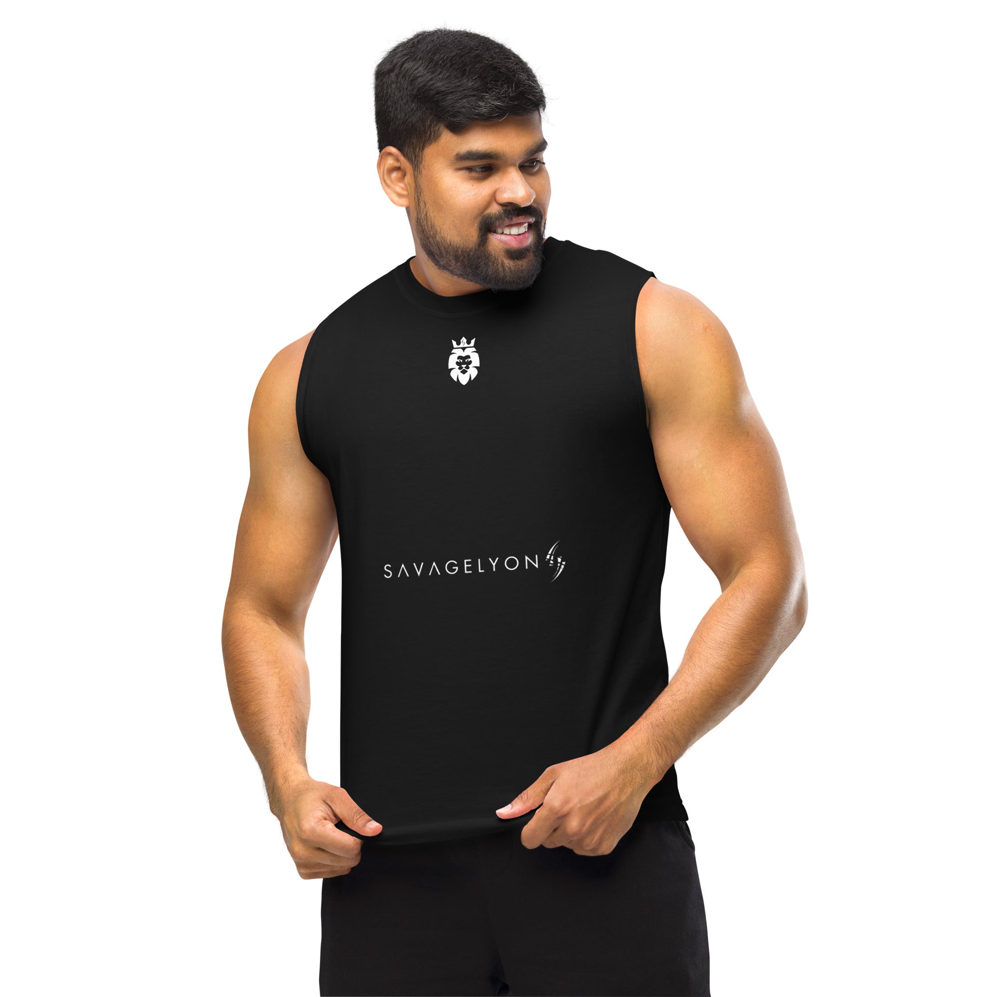 SavageLyon™ | Black&White Sleeveless Muscle Shirt